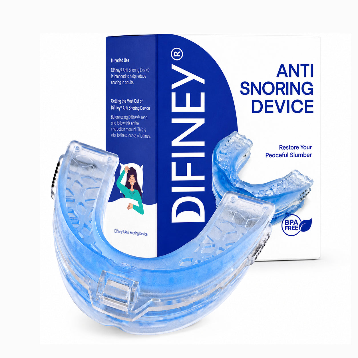 Anti Snoring Device 2.0 product and retail packaging