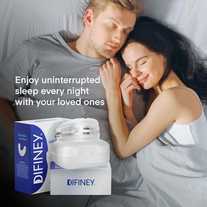 Difiney Advanced Anti Snoring Mouthpiece Device 4.0 - Customizable Adjustable Comfortable - Patent Pending Design