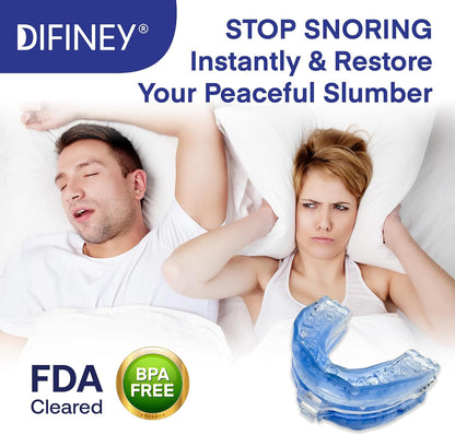 Difiney Anti Snoring Mouthpiece Device: FDA-Cleared - Customizable Adjustable Comfortable