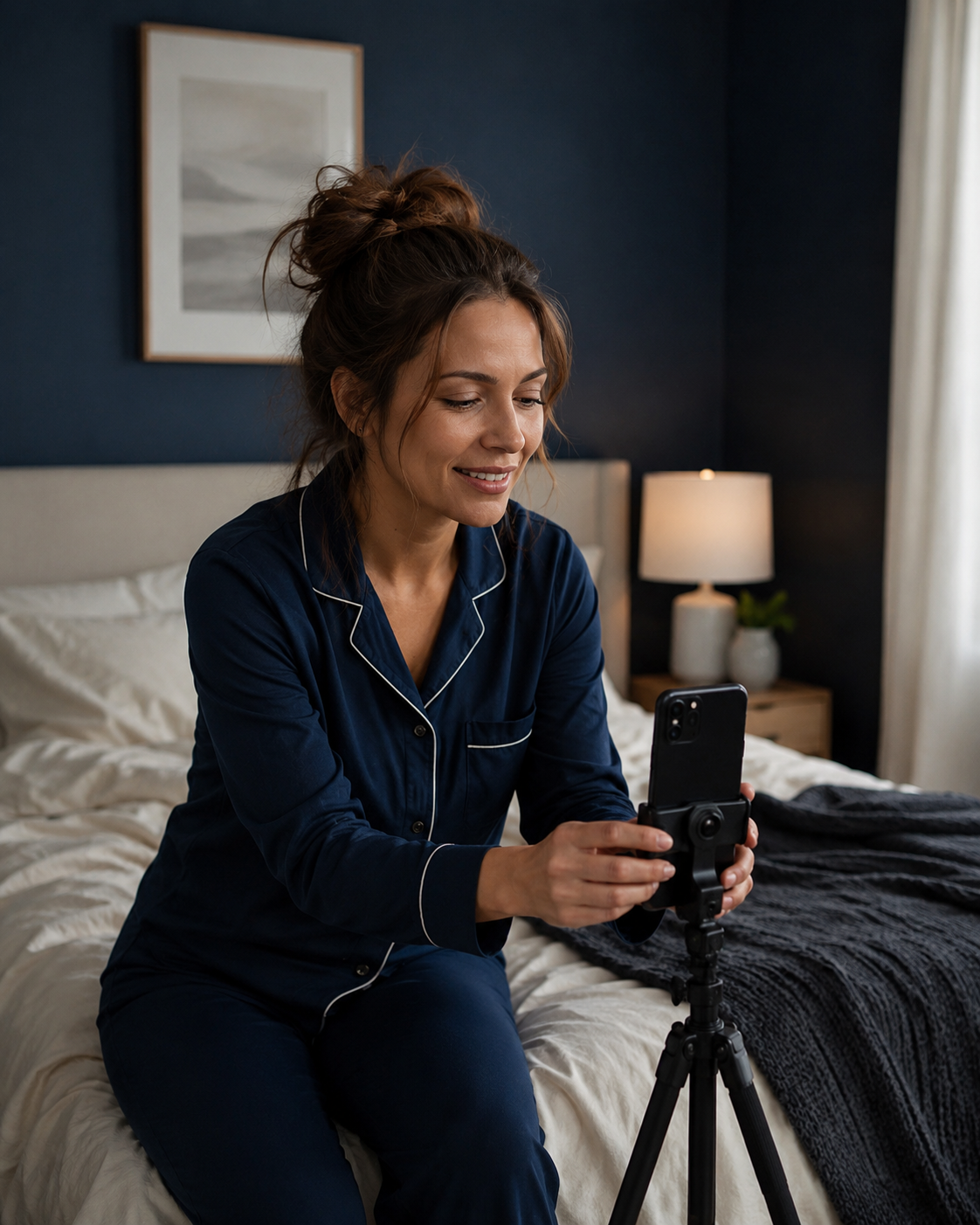 Woman sharing her DIFINEY bedtime routine