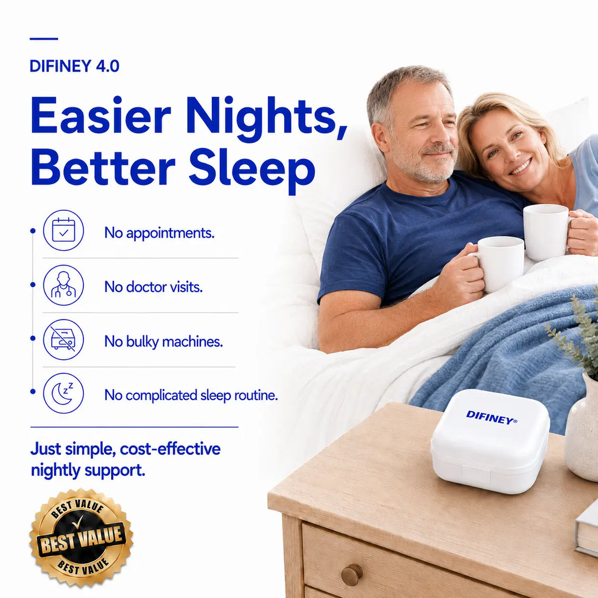 DIFINEY 4.0 shown in an everyday sleep routine