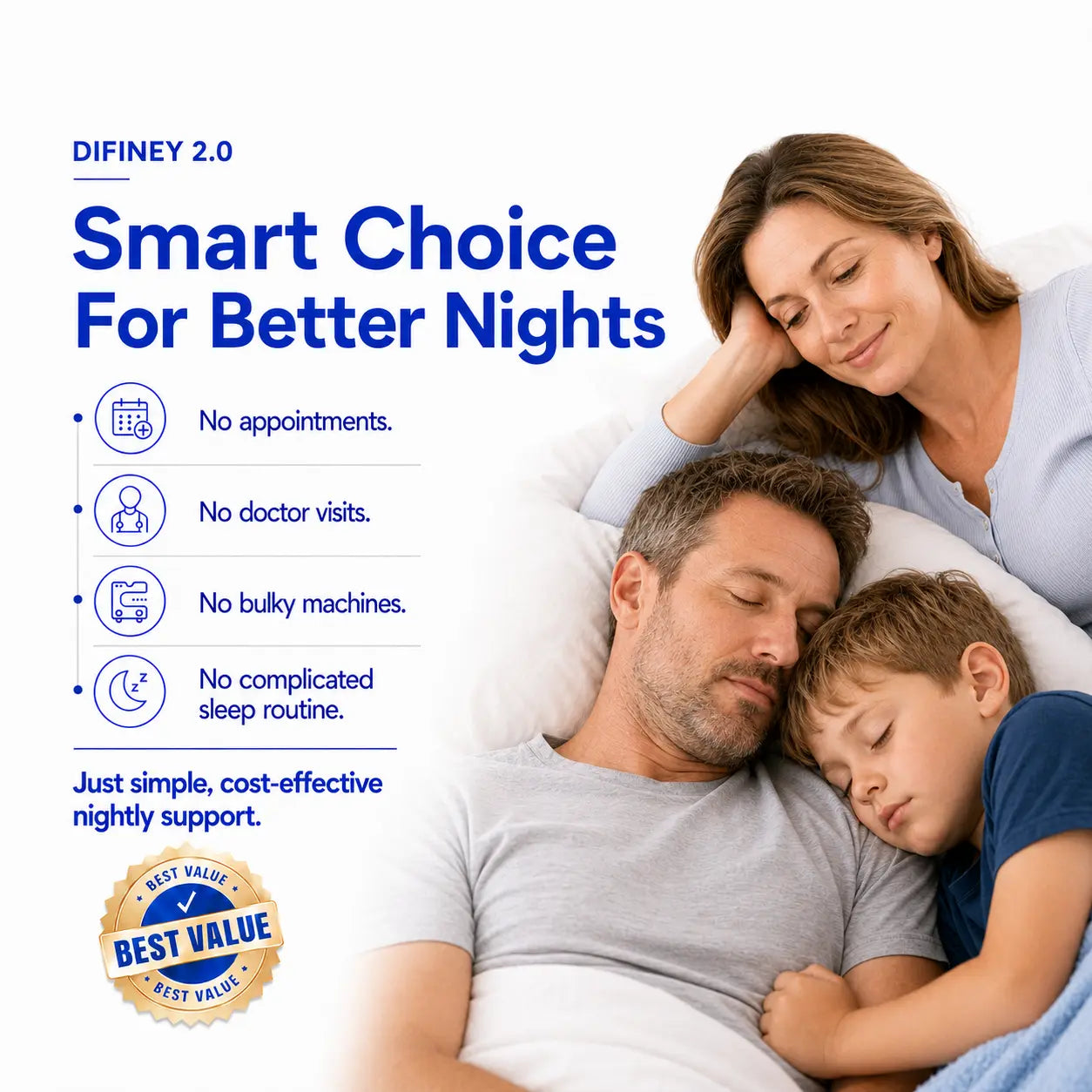 Anti Snoring Device 2.0 shown in an everyday sleep routine