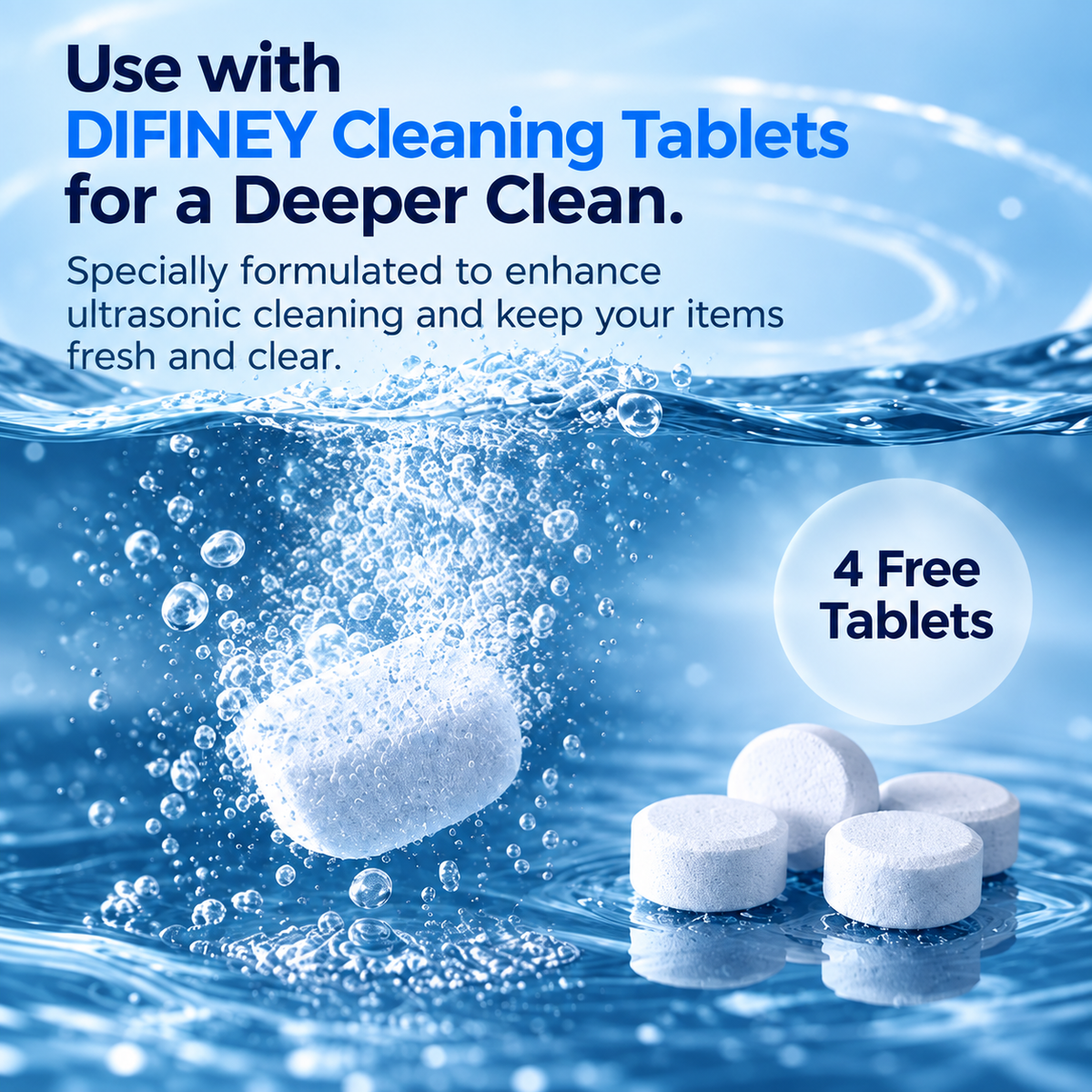 Complimentary DIFINEY cleaning tablets