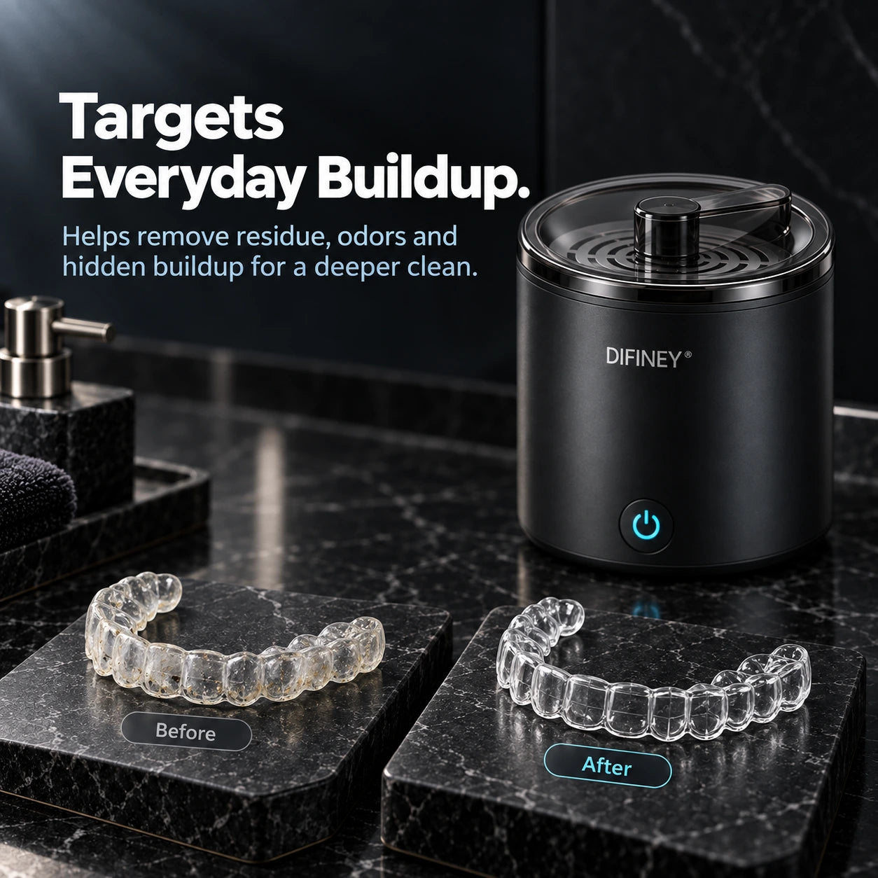 Targets everyday buildup