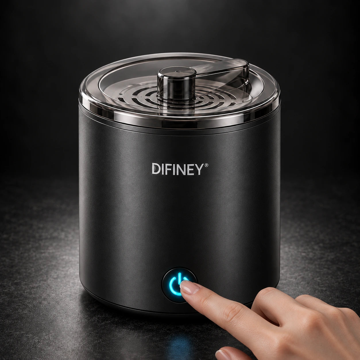 DIFINEY Ultrasonic Cleaner power button detail